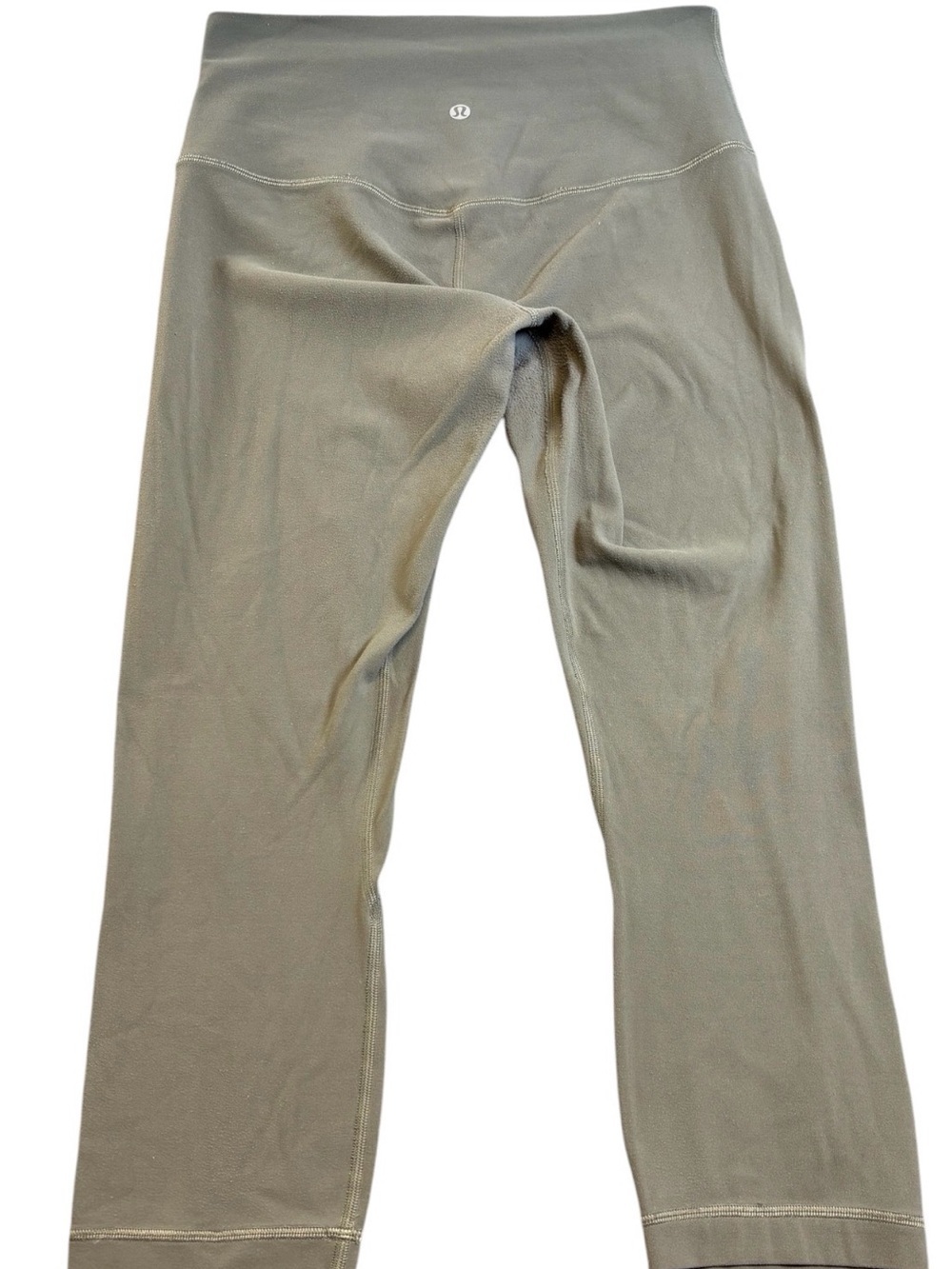 Lululemon Align High Rise Crop Leggings 21" Grey Sage Green Size 8 Nulu GUC - Picture 2 of 9